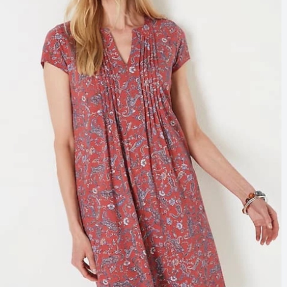 J Jill pin-tucked dress with pockets Large Tall